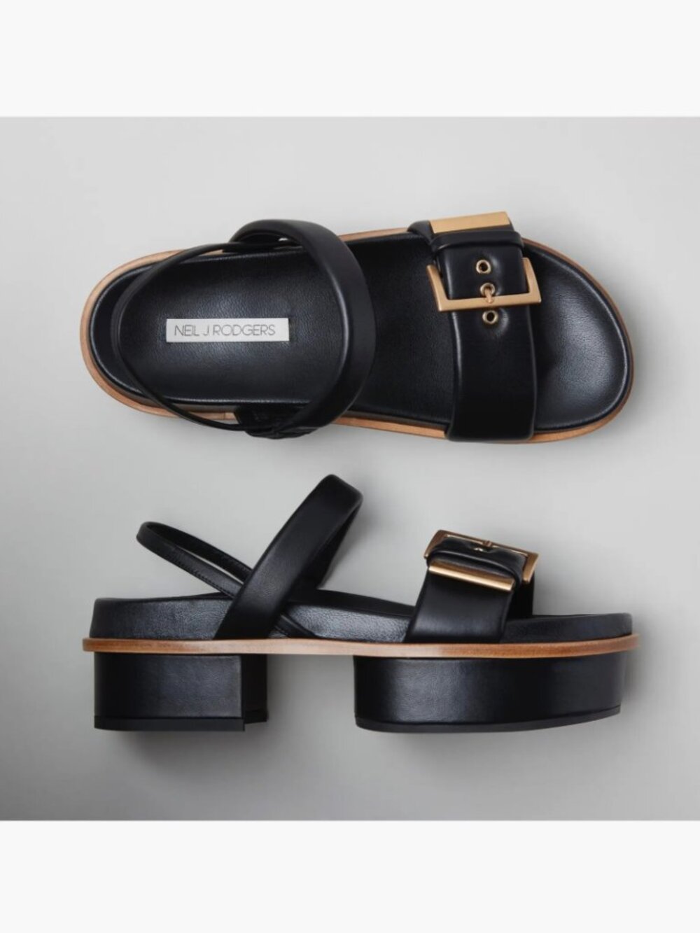 Neil J. Rodgers "Eliza" Platform sandals, size 39.